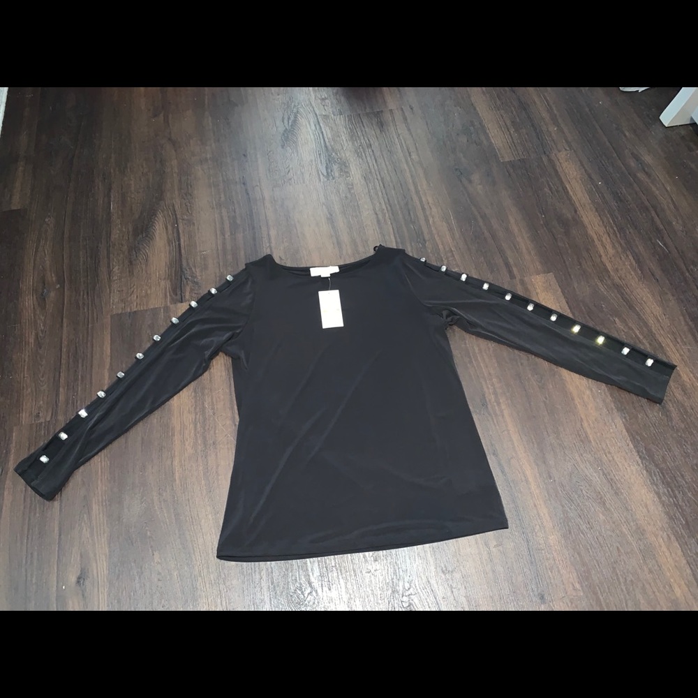 Michael Kors long black sleeve with gems